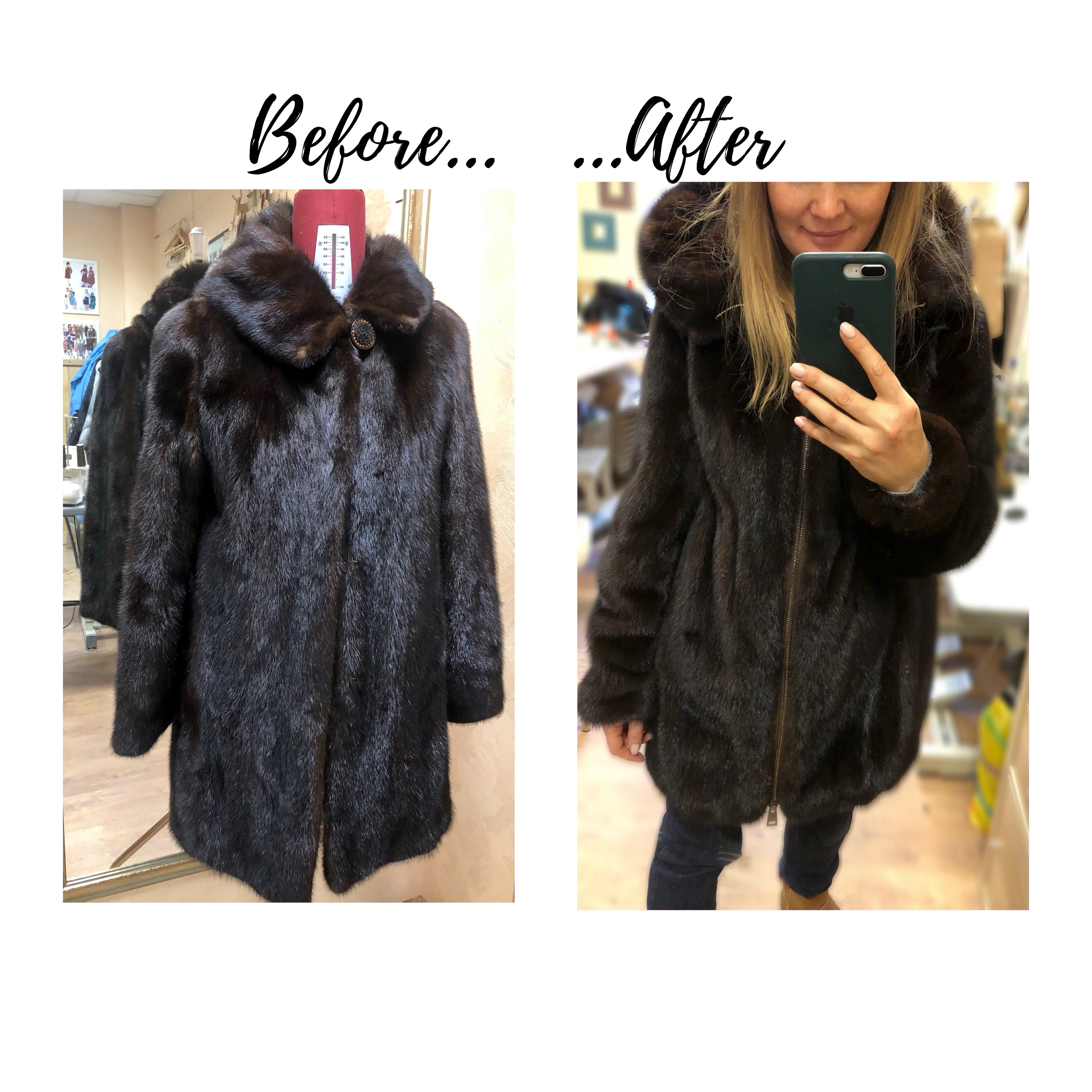 Fur Coat to Bomber Jacket Restyling