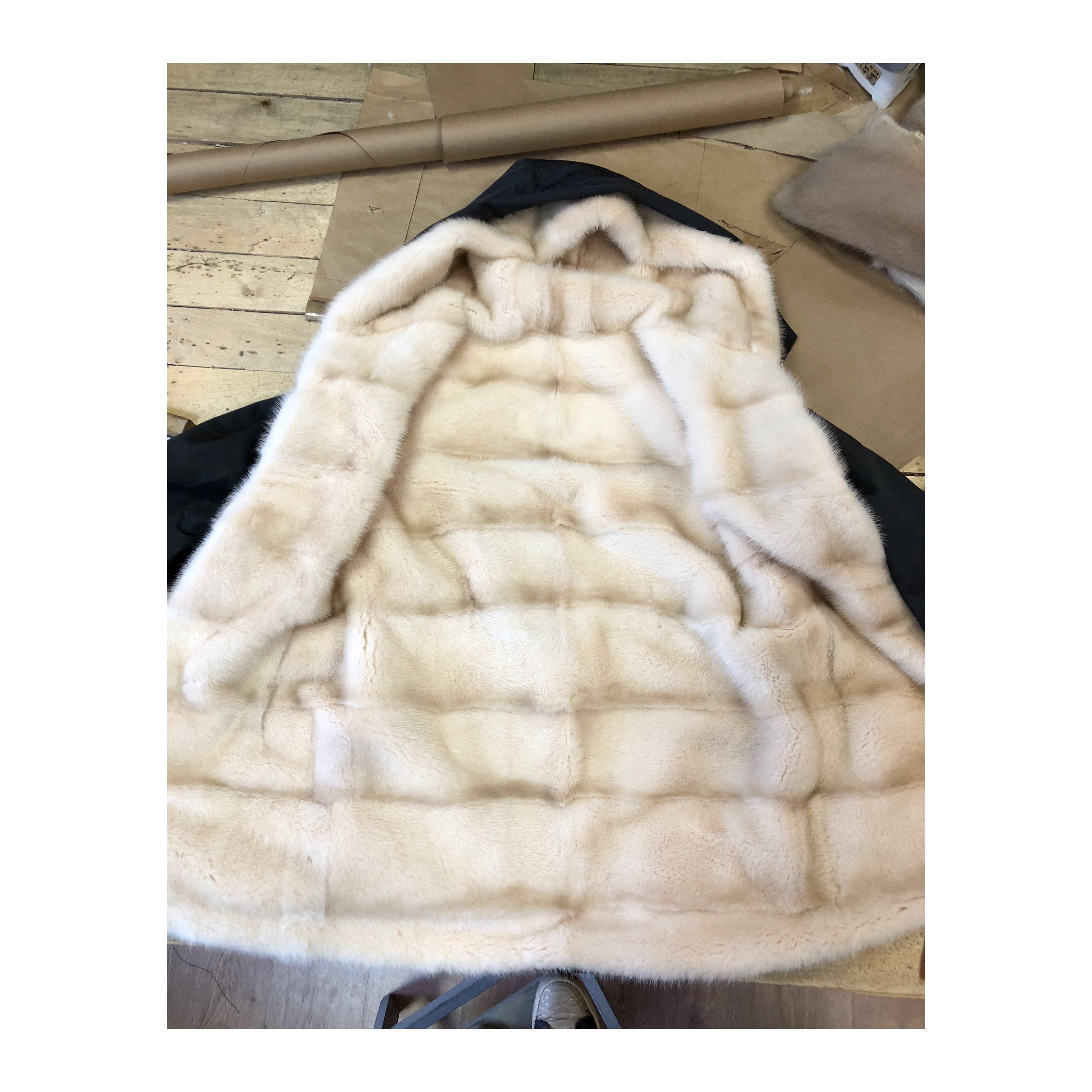 Fur Coat to Fur Lined Jacket Restyle