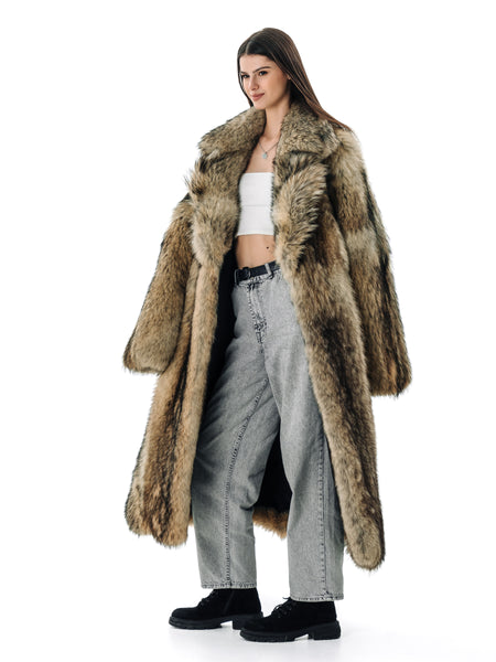 Coyote Full Lengh Fur Coat