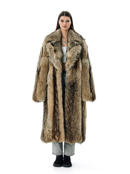 Coyote Full Lengh Fur Coat