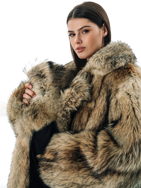 Coyote Full Lengh Fur Coat