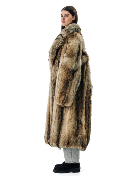 Coyote Full Lengh Fur Coat