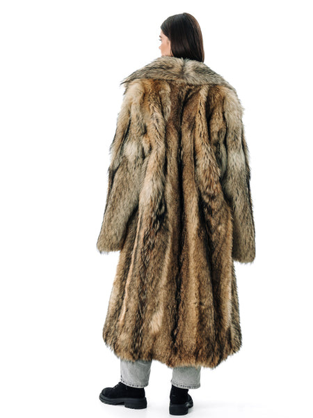 Coyote Full Lengh Fur Coat