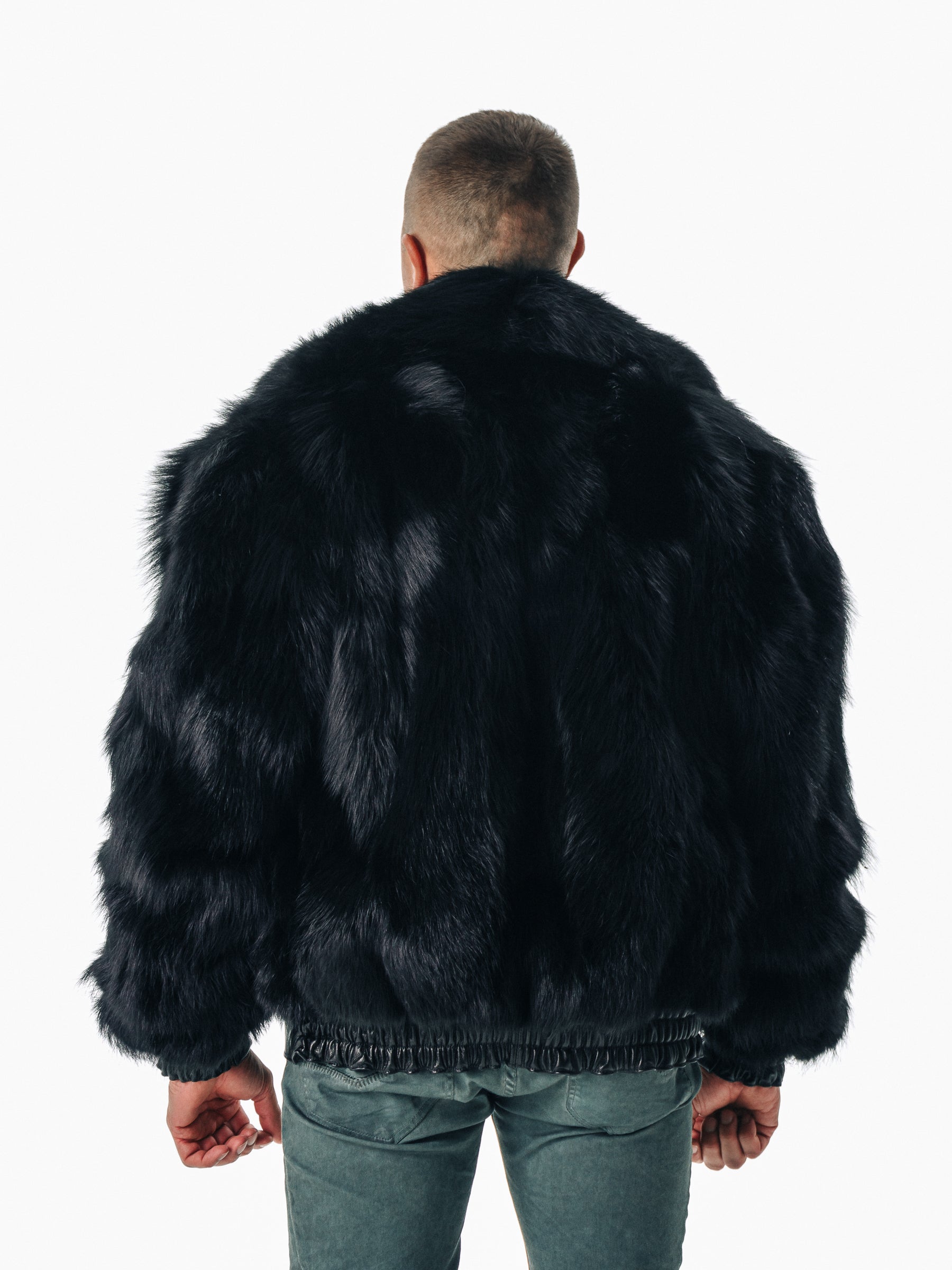 Black Fox Fur Jacket