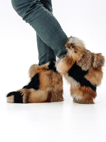 Red Fox Fur Boots