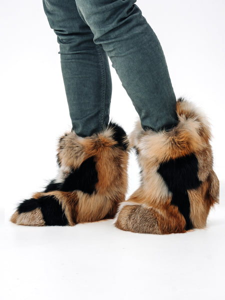 Fox Fur Boots - Mix