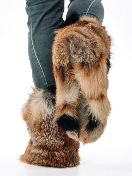 Fox Fur Boots - Mix