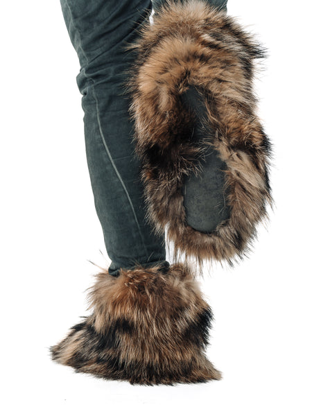 Raccoon Fur Boots