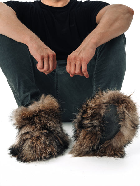 Raccoon Fur Boots