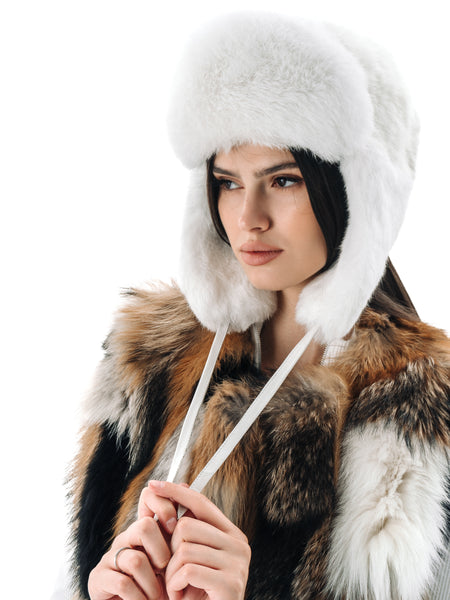 Pink Rabbit Fur Hat
