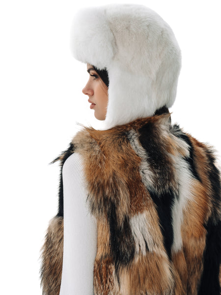 Pink Rabbit Fur Hat