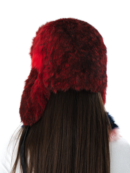 Pink Rabbit Fur Hat