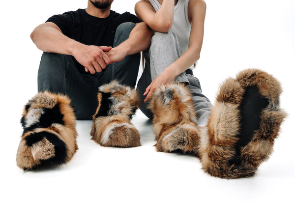 Red Fox Fur Boots