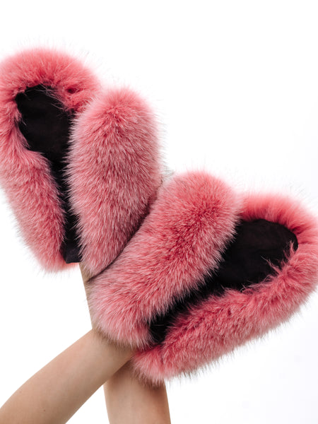 Polar Fox Fur Gloves