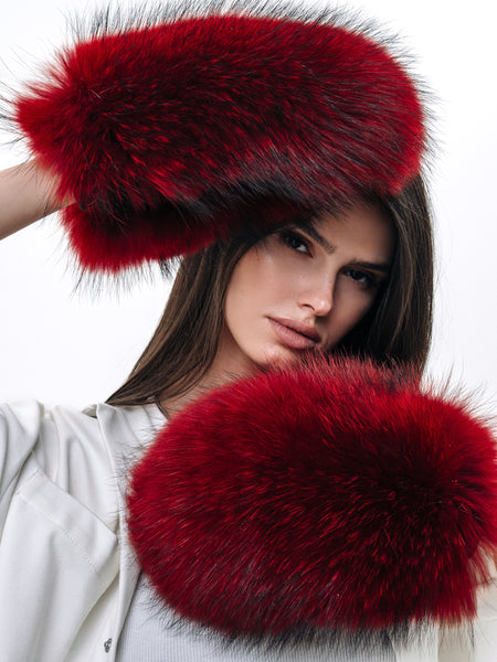 Polar Fox Fur Gloves