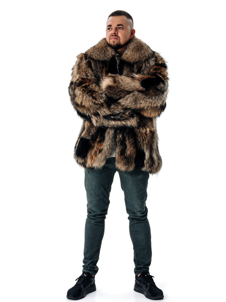 Raccoon Fur Jacket for Men