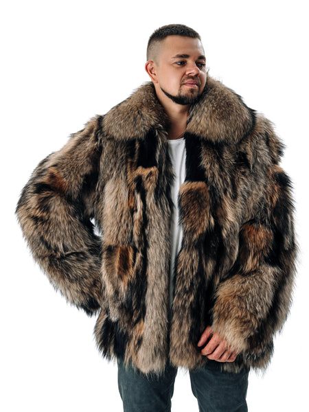 Raccoon Fur Jacket for Men