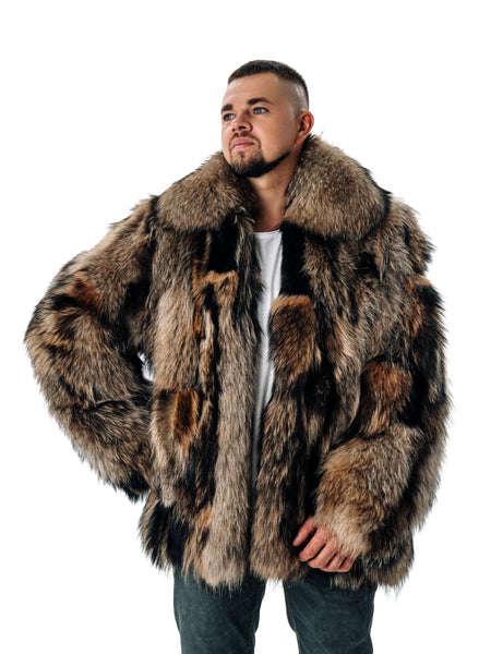 Raccoon Fur Jacket for Men