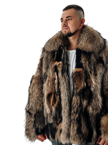 Raccoon Fur Jacket for Men