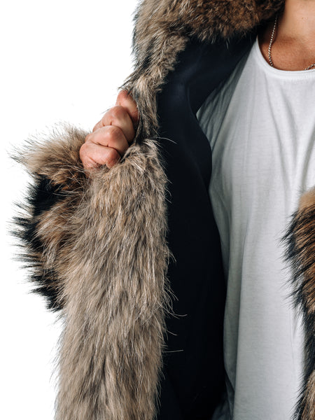 Raccoon Fur Jacket for Men