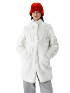 White Rabbit Fur Coat