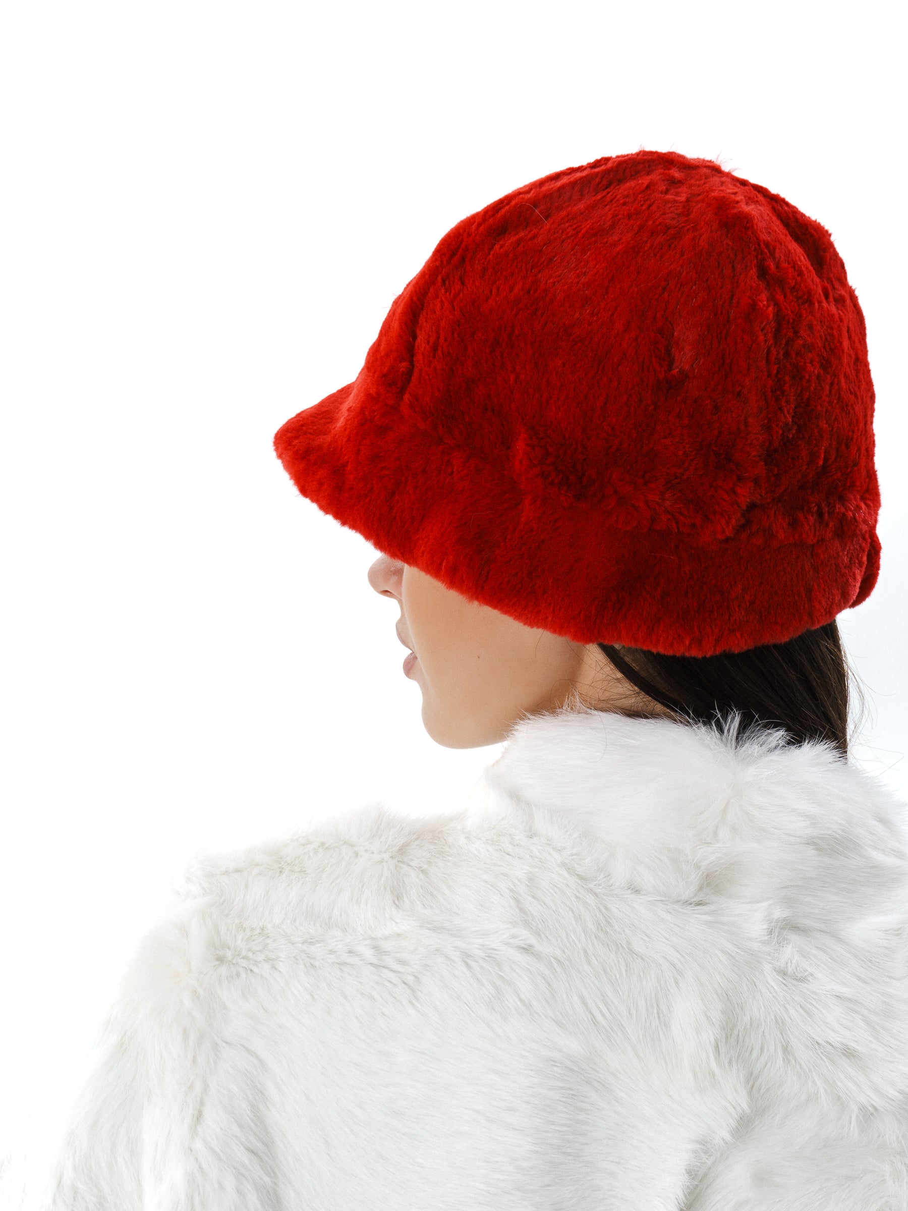 Pink Fur Bucket Hat