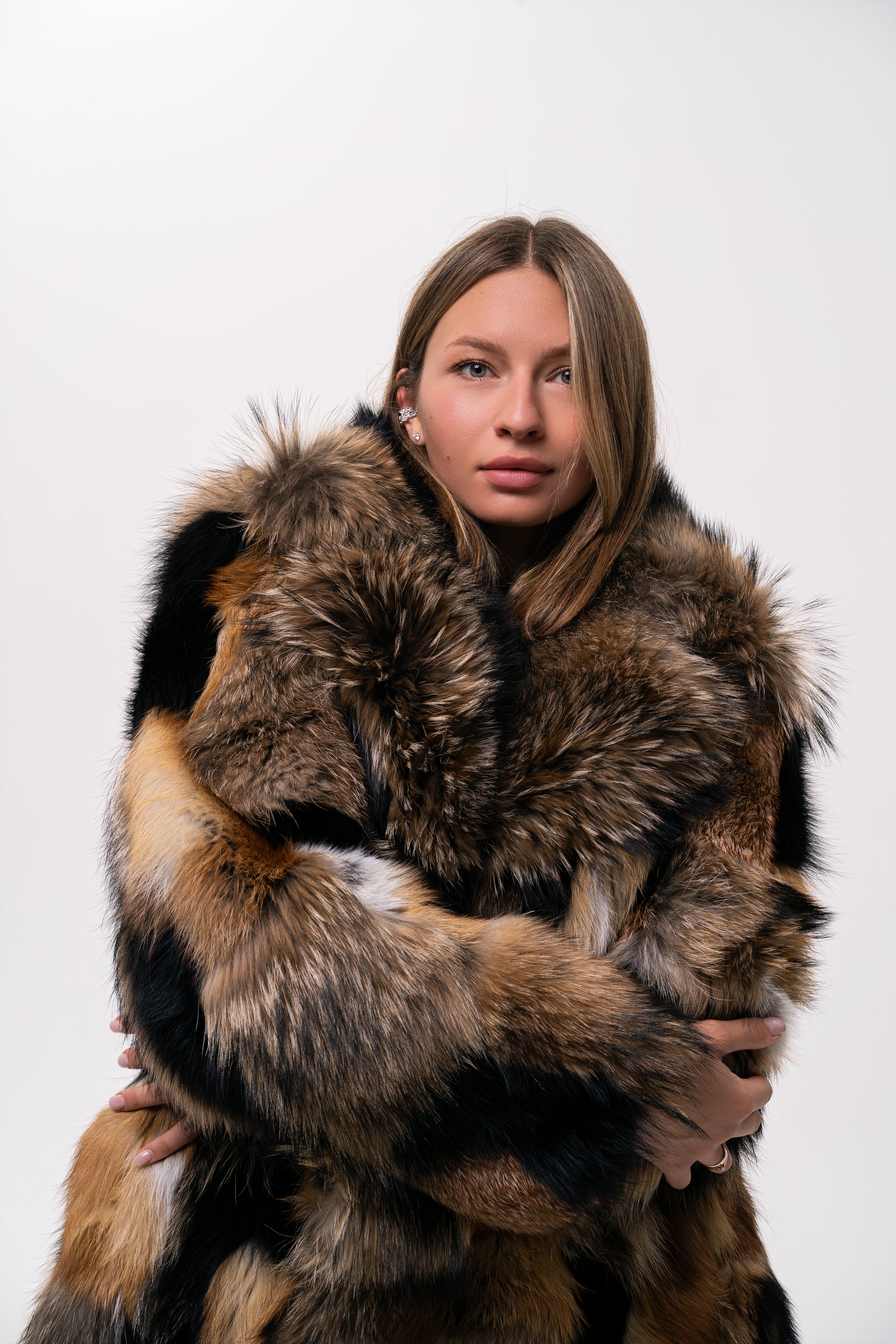 Raccoon and Fox Fur Coat