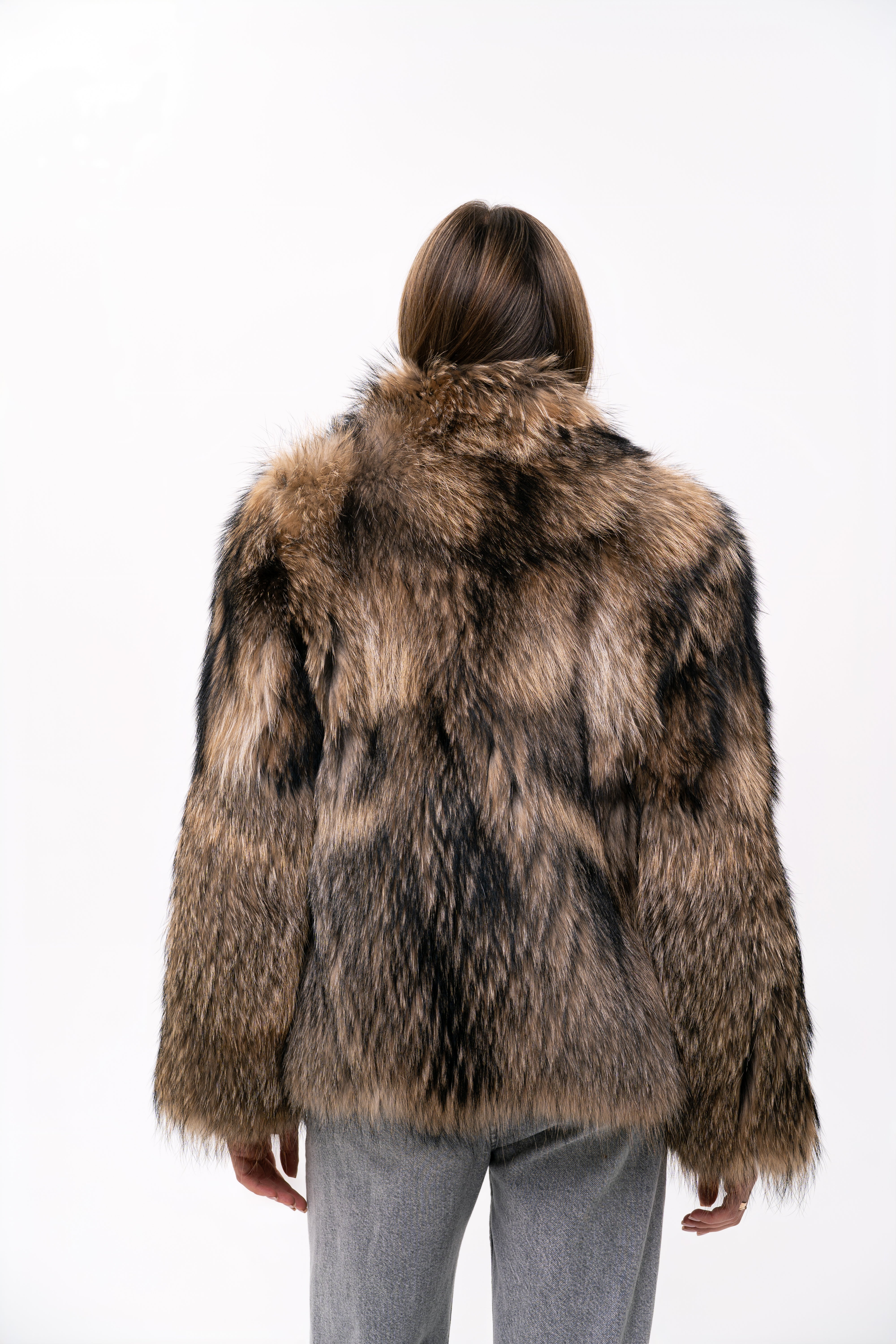 Short Raccoon Fur Jacket