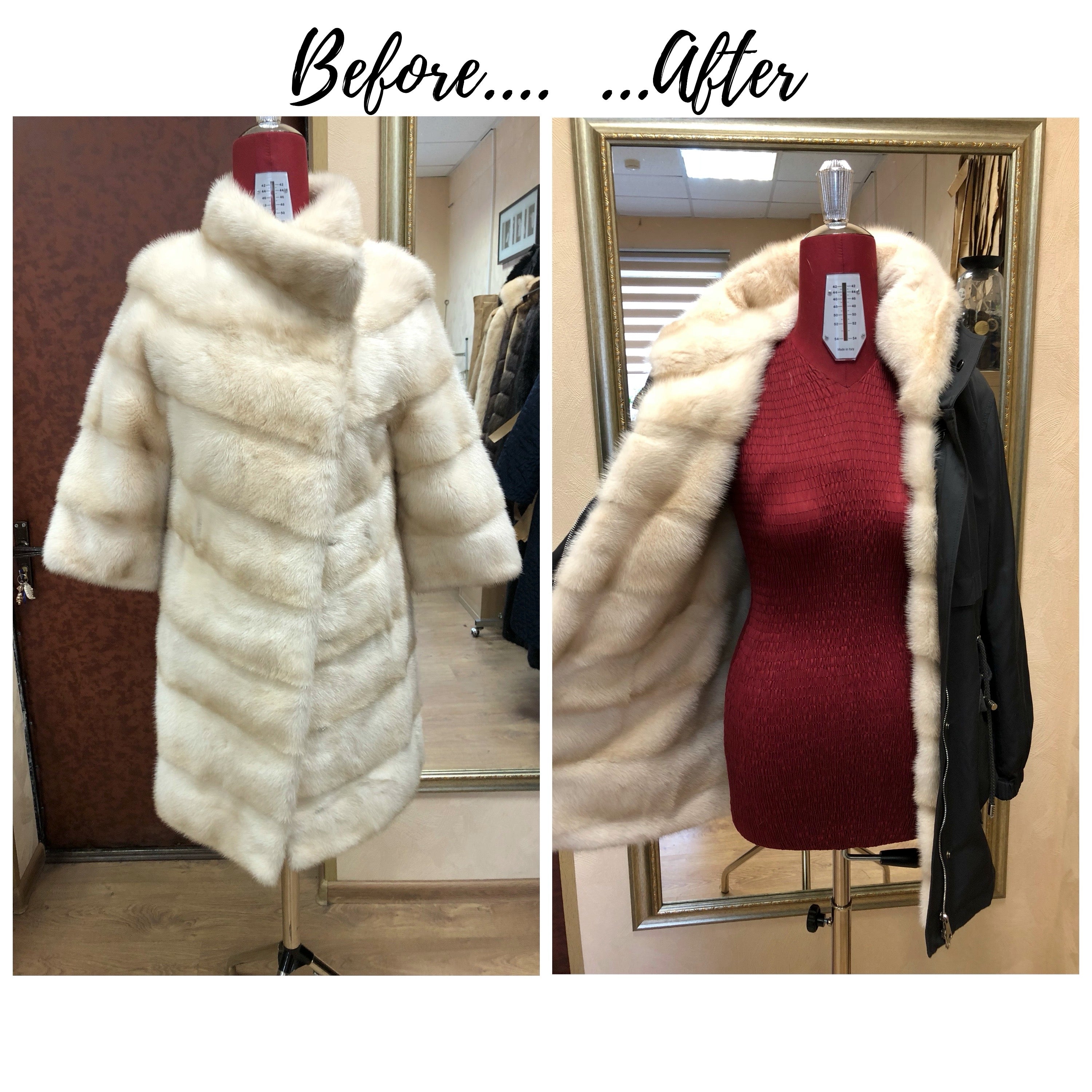 Fur Coat to Fur Lined Jacket Restyle