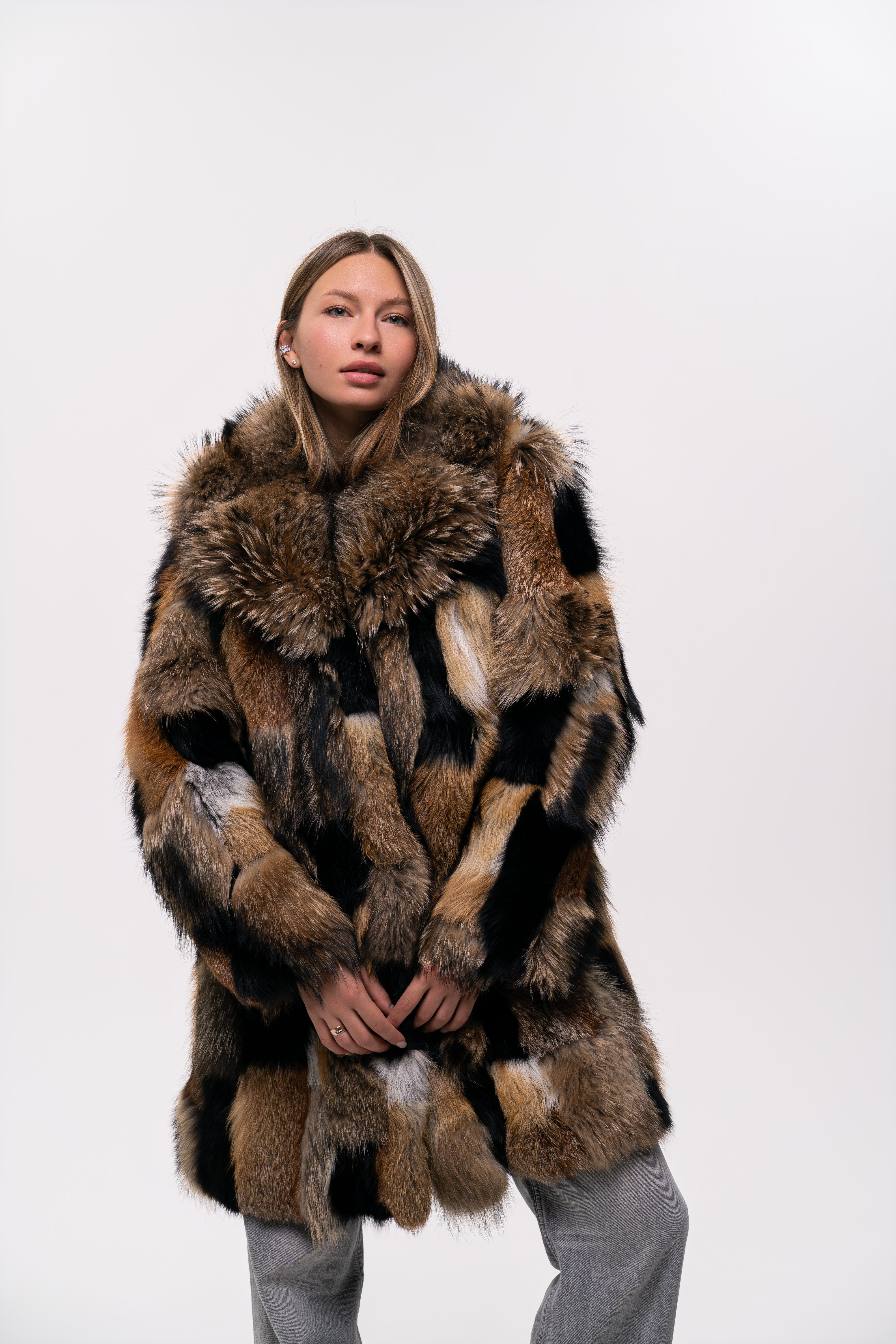 Raccoon and Fox Fur Coat