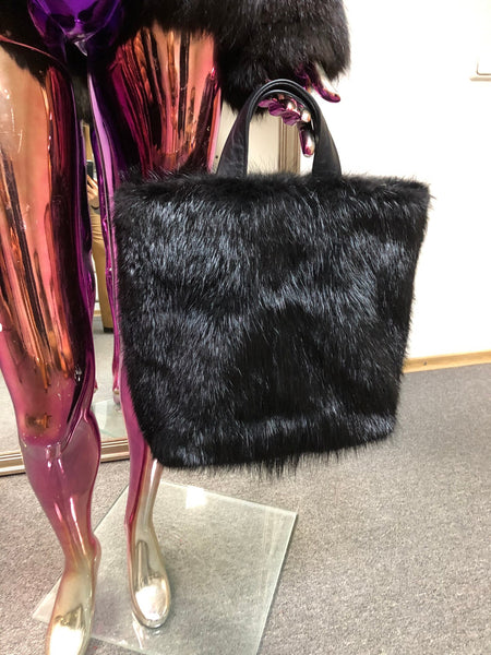 Brown Beaver Fur Bag