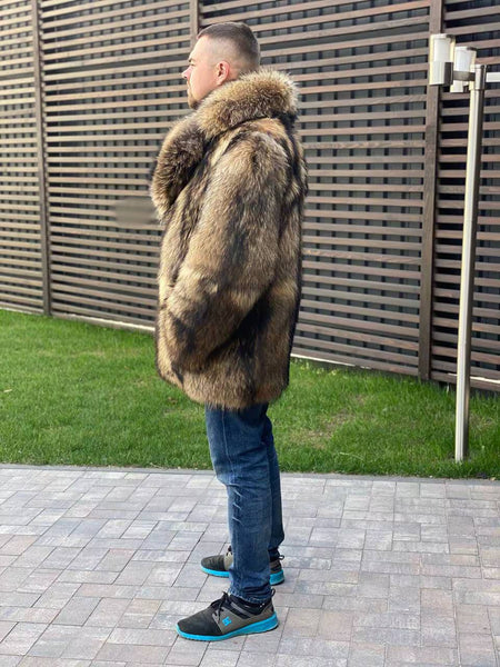 Raccoon Fur Jacket for Men