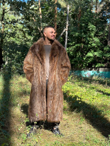 Full-Lengh Beaver Fur Coat