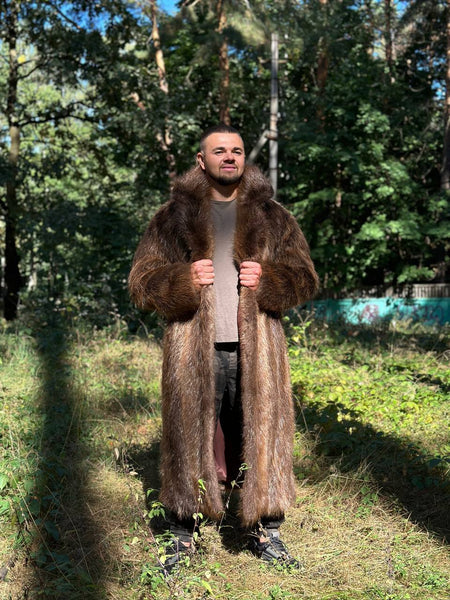 Full-Lengh Beaver Fur Coat