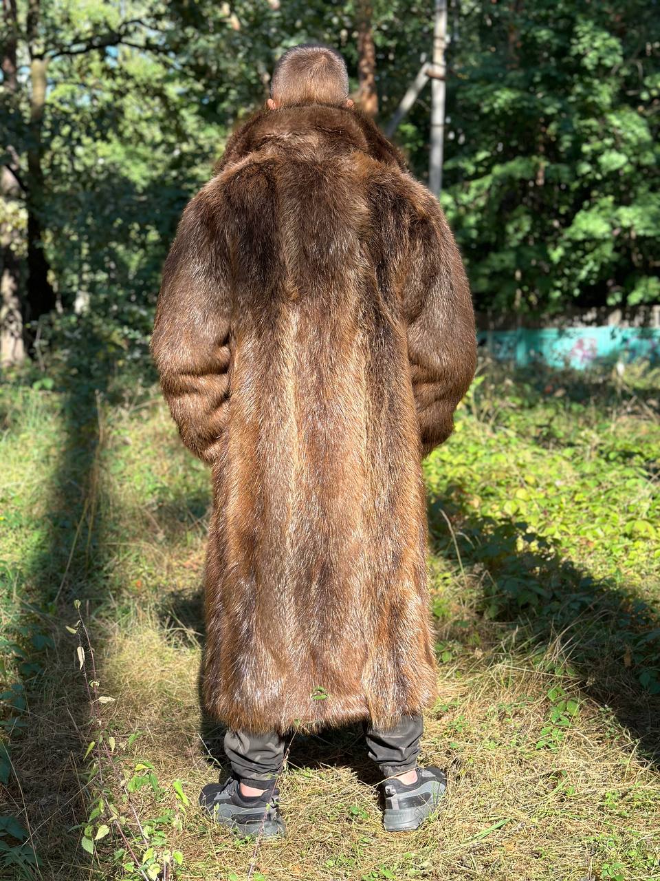 Full-Lengh Beaver Fur Coat