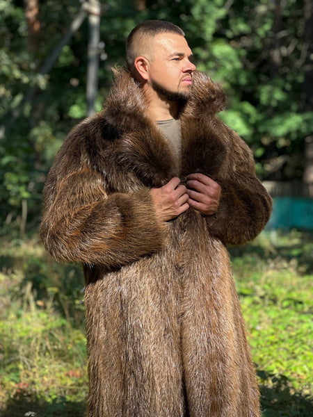 Full-Lengh Beaver Fur Coat