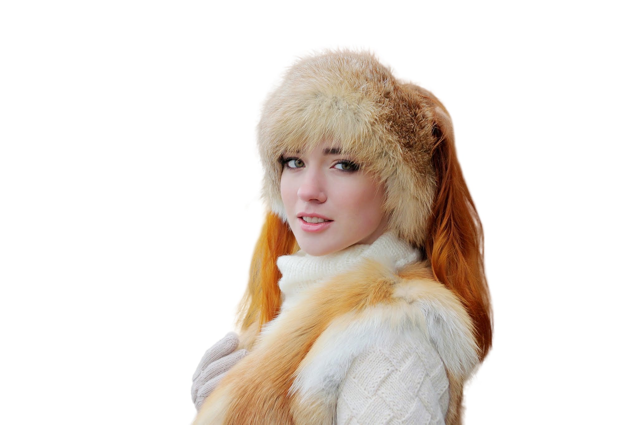 Black Fox Fur Headband