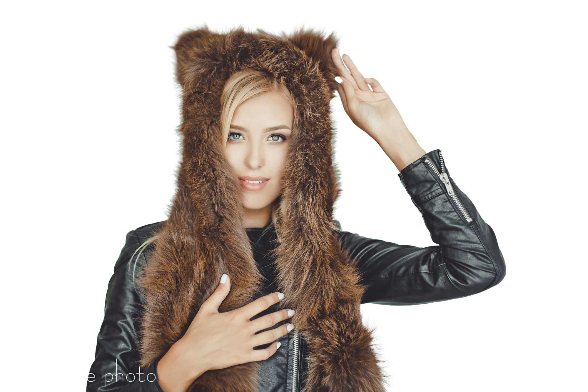 Red Fox Fur Hat Hood