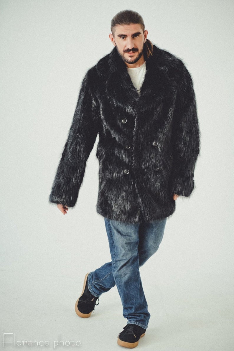 Men's Brown Beaver Fur Coat for Winter - Forestfox – Forestfox Fur