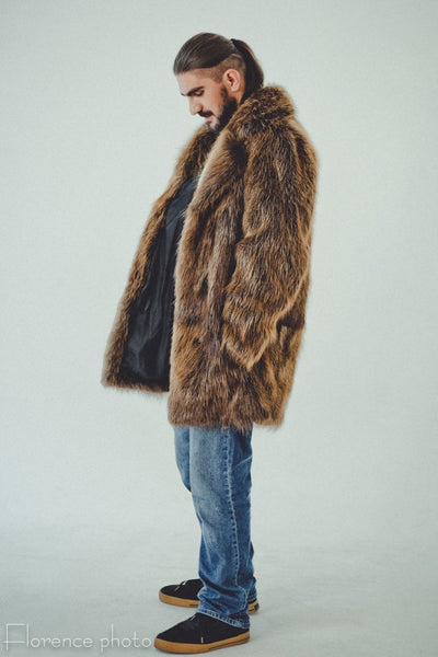 mens beaver fur jacket