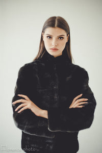 Sale Short Mink Jacket (Black)