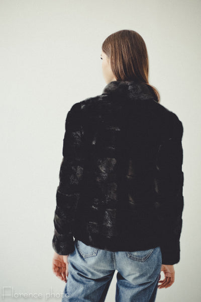 Sale Short Mink Jacket (Black)