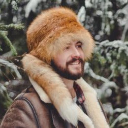 Fox Fur Hat for Men with Tail