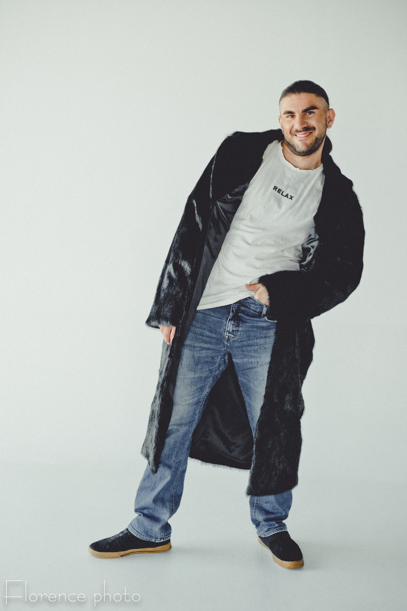 Black Long Fur Coat
