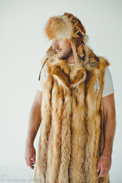 Fox Fur Vest for Men