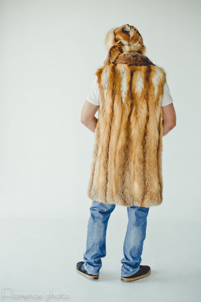 Fox Fur Vest for Men