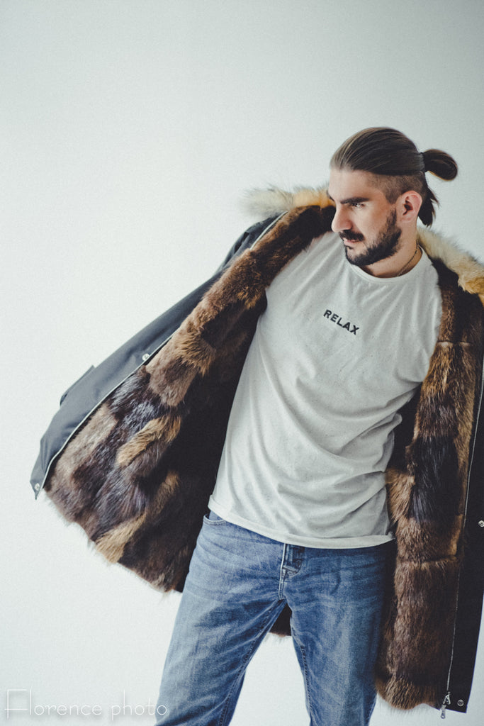 Coyote Fur Parka Jacket for Men – Forestfox Fur Atelier