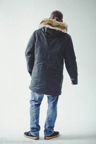 Beaver Fur Parka Jacket for Men