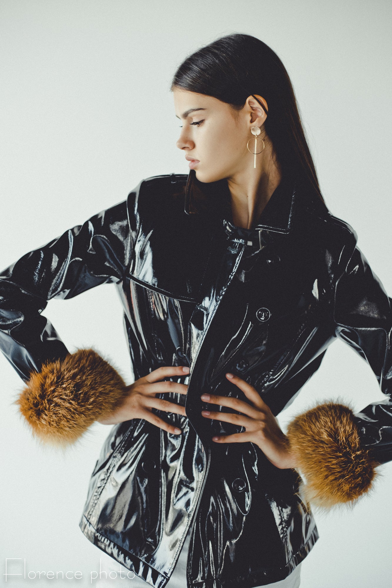 Short Black Fox Fur Sleeve Cuffs