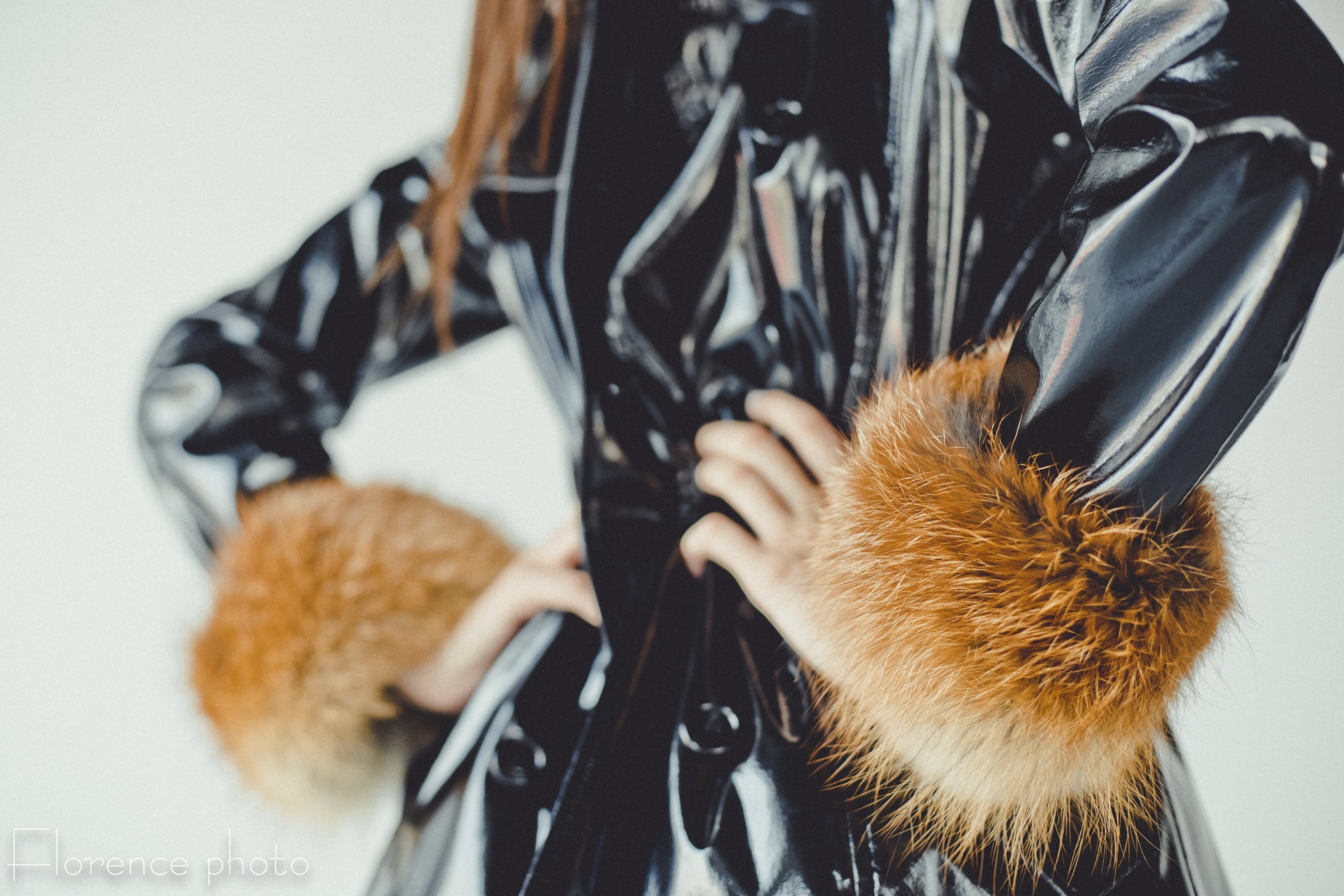 Short Black Fox Fur Sleeve Cuffs